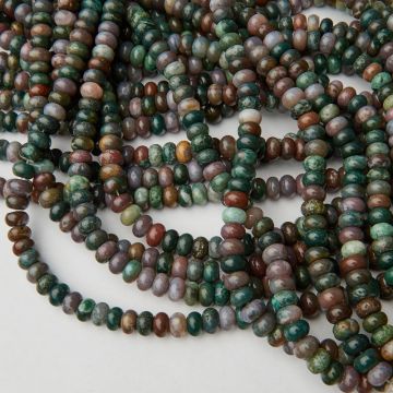 Agat indyjski oponka gładka 8x5mm