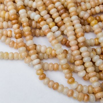 Jadeit brzoskwiniowy oponka gładka 8x5mm