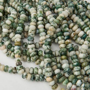 Agat zielony oponka gładka 8x5mm