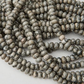 Jaspis szary oponka gładka 8x5mm