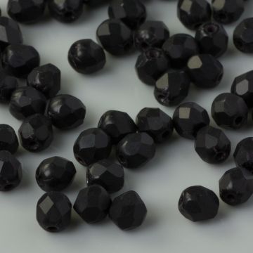 Fire Polish Matte Jet (M23980) 4mm