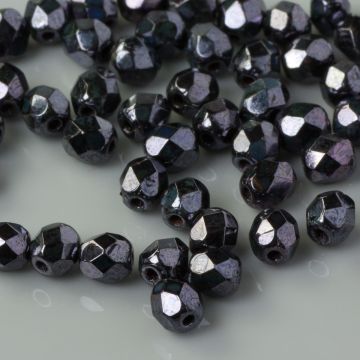 Fire Polish Luster Gun Metal (LN23980) 4mm