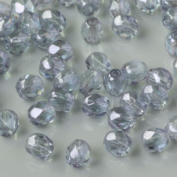 Fire Polish Crystal Luster - Transparent Blue (LB00030) 4mm