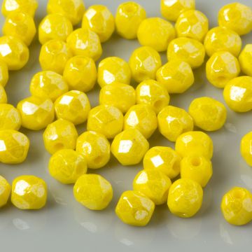 Fire Polish Luster - Opaque Yellow (L83120a) 4mm