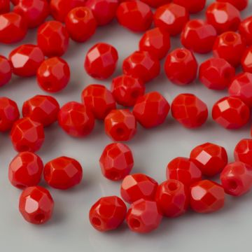 Fire Polish Opaque Light Red (93180) 4mm