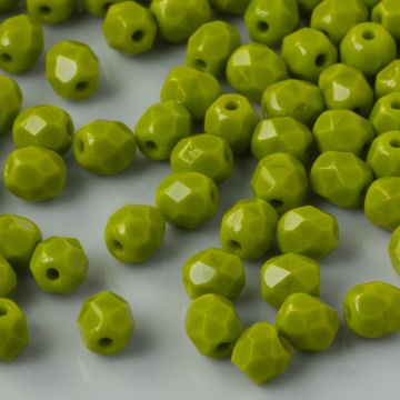 Fire Polish Opaque Olive (53420) 4mm