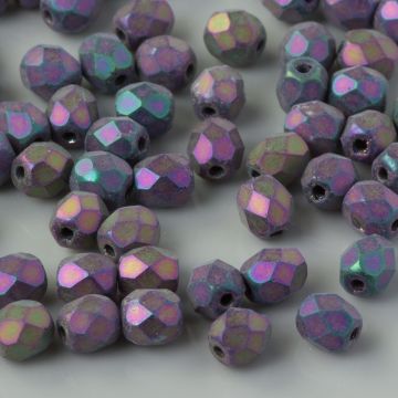 Fire Polish Matte Iris Purple (21195JT) 4mm