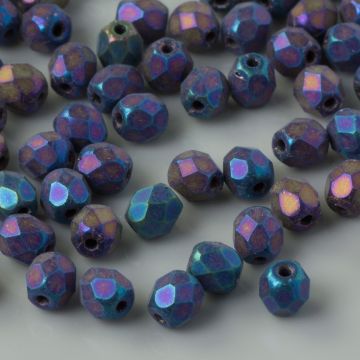 Fire Polish Matte Iris Blue (21135JT) 4mm