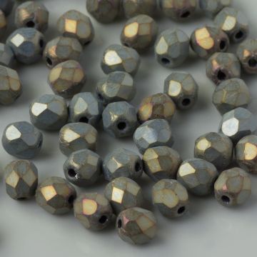 Fire Polish Matte Iris Brown (21115JT) 4mm