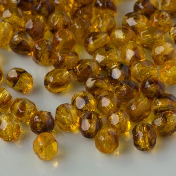 Fire Polish Tortoise (18016) 4mm