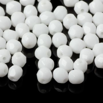 Fire Polish White (03000) 4mm