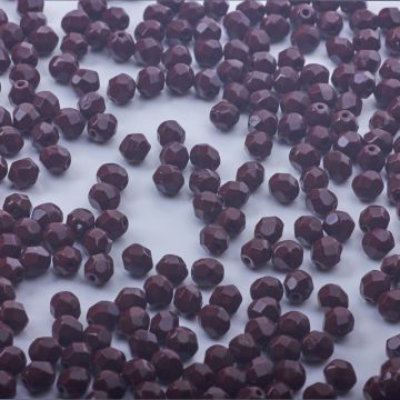 Fire-Polish Opaque Cocoa Brown (13510)  6mm