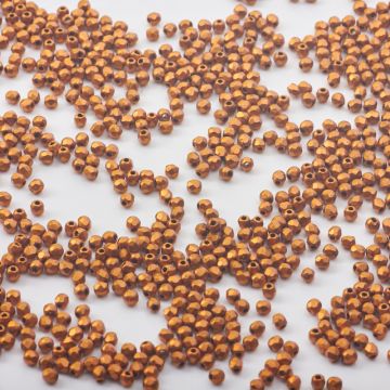 Fire-Polish - Matte - Brass Gold  (K0174JT) 2mm