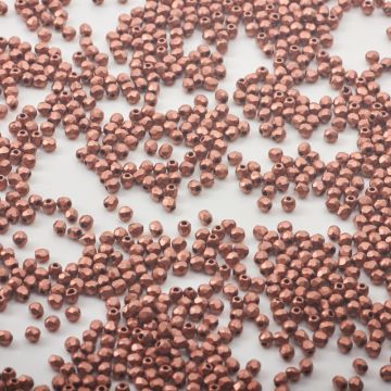 Fire-Polish - Matte - Metallic Bronze Copper (K0178JT)   2mm