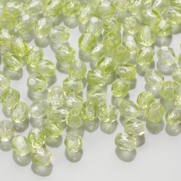 Fire Polish Crystal/Lt. Olivine (50231) 3mm