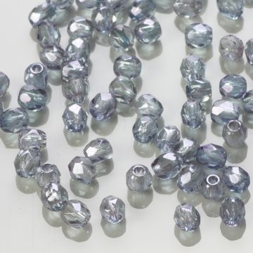 Fire Polish Luster - Transparent Blue (LB00030) 3mm