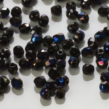 Fire Polish Blue Iris - Jet (BR23980) 3mm