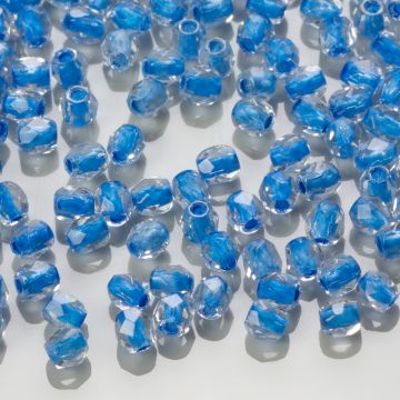 Fire Polish Blue Lined - Crystal (LC44836) 3mm