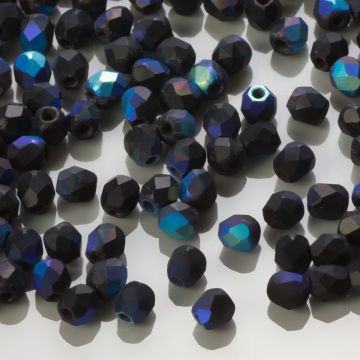 Fire Polish Matte Jet AB (MX23980) 3mm