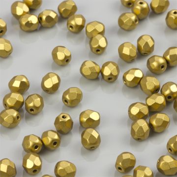 Fire Polish Matte - Metallic Aztec Gold (K0172JT) 6mm