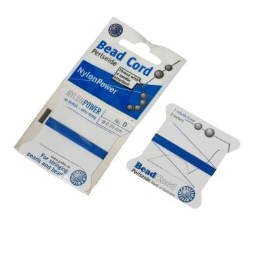 Nitka do pereł Nylon Power z igłą dark blue 0,3mm