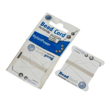Nitka do pereł Nylon Power z igłą grey 0,3mm