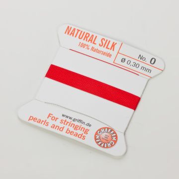 Nici jedwabne z igłą red 0,3mm