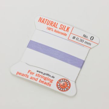 Nici jedwabne z igłą lilac 0.3mm