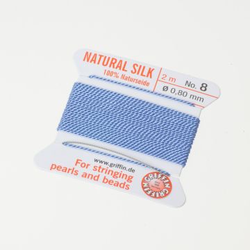 Nici jedwabne z igłą blue 0,8mm