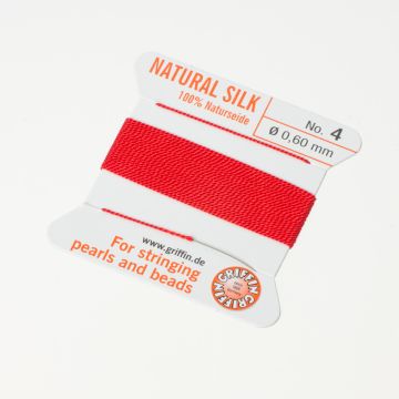 Nici jedwabne z igłą red 0,6mm