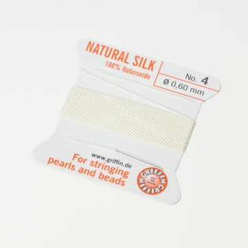 Nici jedwabne z igłą white 0,6mm