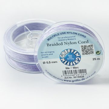Griffin nylonowy sznurek do makramy lilac 0,5mm