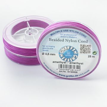 Griffin nylonowy sznurek do makramy amethyst 0,5mm