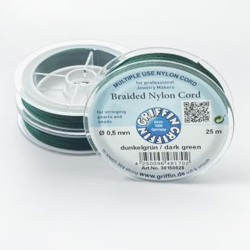 Griffin nylonowy sznurek do makramy dark green 0,5mm