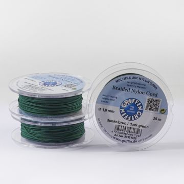 Griffin nylonowy sznurek do makramy dark green 1mm