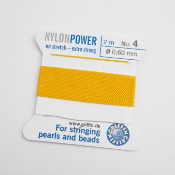 Nici Nylon Power z igłą yellow 0,6mm