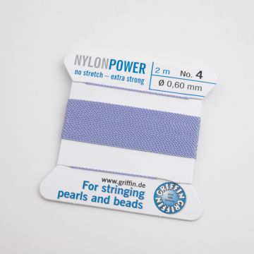 Nici Nylon Power z igłą lilac 0,6mm