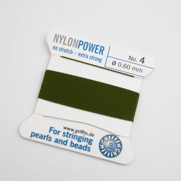 Nici Nylon Power z igłą olive 0,6mm