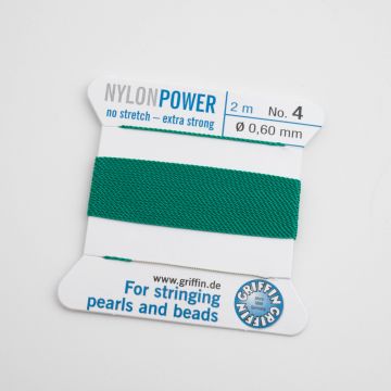 Nici Nylon Power z igłą green 0,6mm