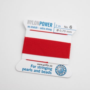 Nici Nylon Power z igłą red 0,7mm