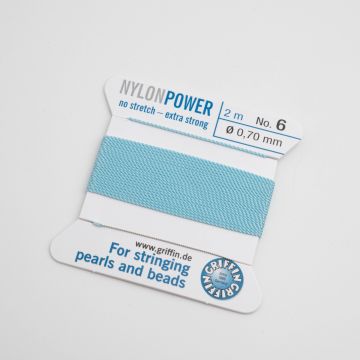 Nici Nylon Power z igłą turquoise 0,7mm