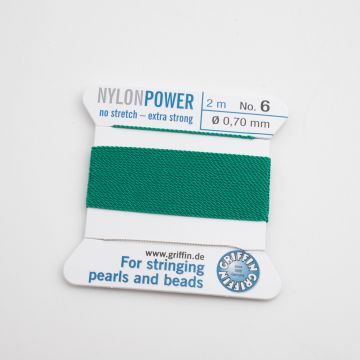 Nici Nylon Power z igłą green 0,7mm