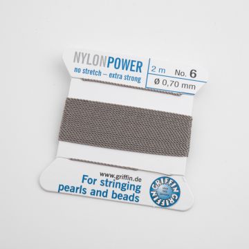 Nici Nylon Power z igłą grey 0,7mm