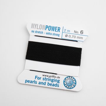Nici Nylon Power z igłą black 0,7mm
