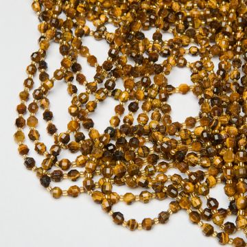 Tygrysie oko baryłka fasetowana 6mm