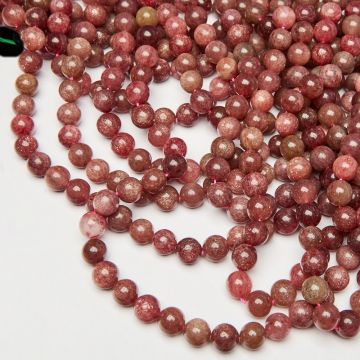 Kryształ górski truskawkowy kulka gładka 12mm