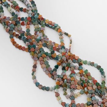 Agat indyjski serce płaskie 6mm