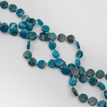 Apatyt krążek fasetowany 10x4mm