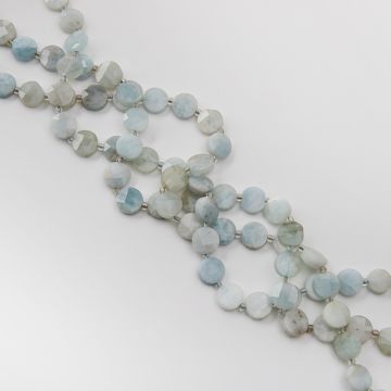 Akwamaryn krążek fasetowany 10,5x4mm