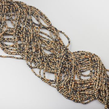 Jaspis dalamtyński kulka fasetowana 2mm